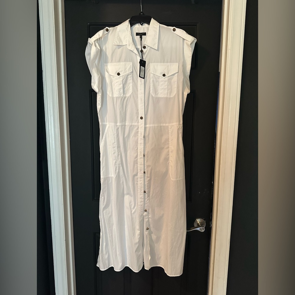 Rag & Bone White Sleeveless Midi Dress